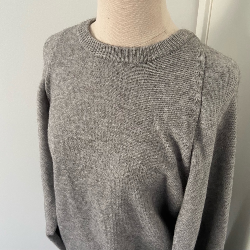 Calvin Klein M poncho cape cloak grey jumper knit - Picture 9 of 13